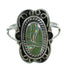 Southwestern Turquoise Opal Authentic Sterling Silver Ring Size 7-1/4 QX83523